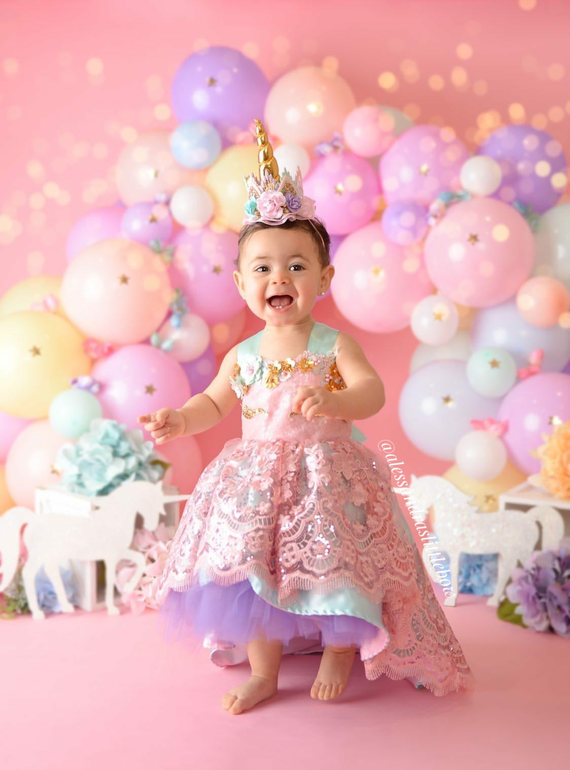 Unicorn Dream High Low Couture Dress - AlessandrasLittleBow