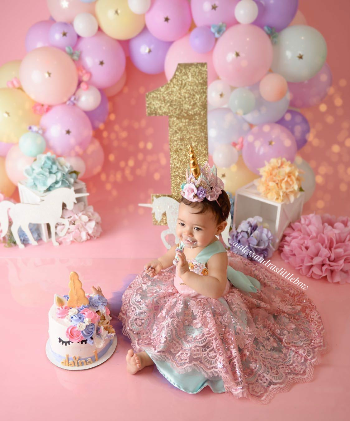 Unicorn Dream High Low Couture Dress - AlessandrasLittleBow