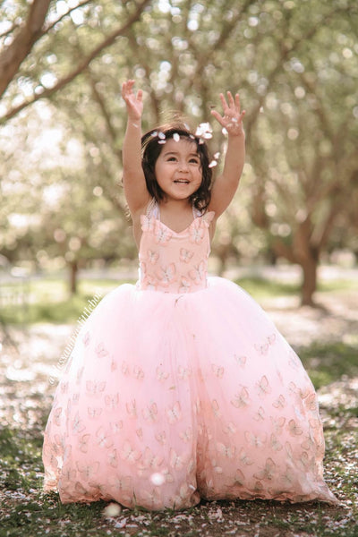 Blush Butterfly Couture Gown