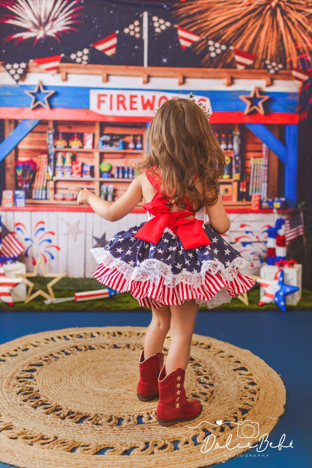 Stars and stripes VINTAGE Dress - AlessandrasLittleBow