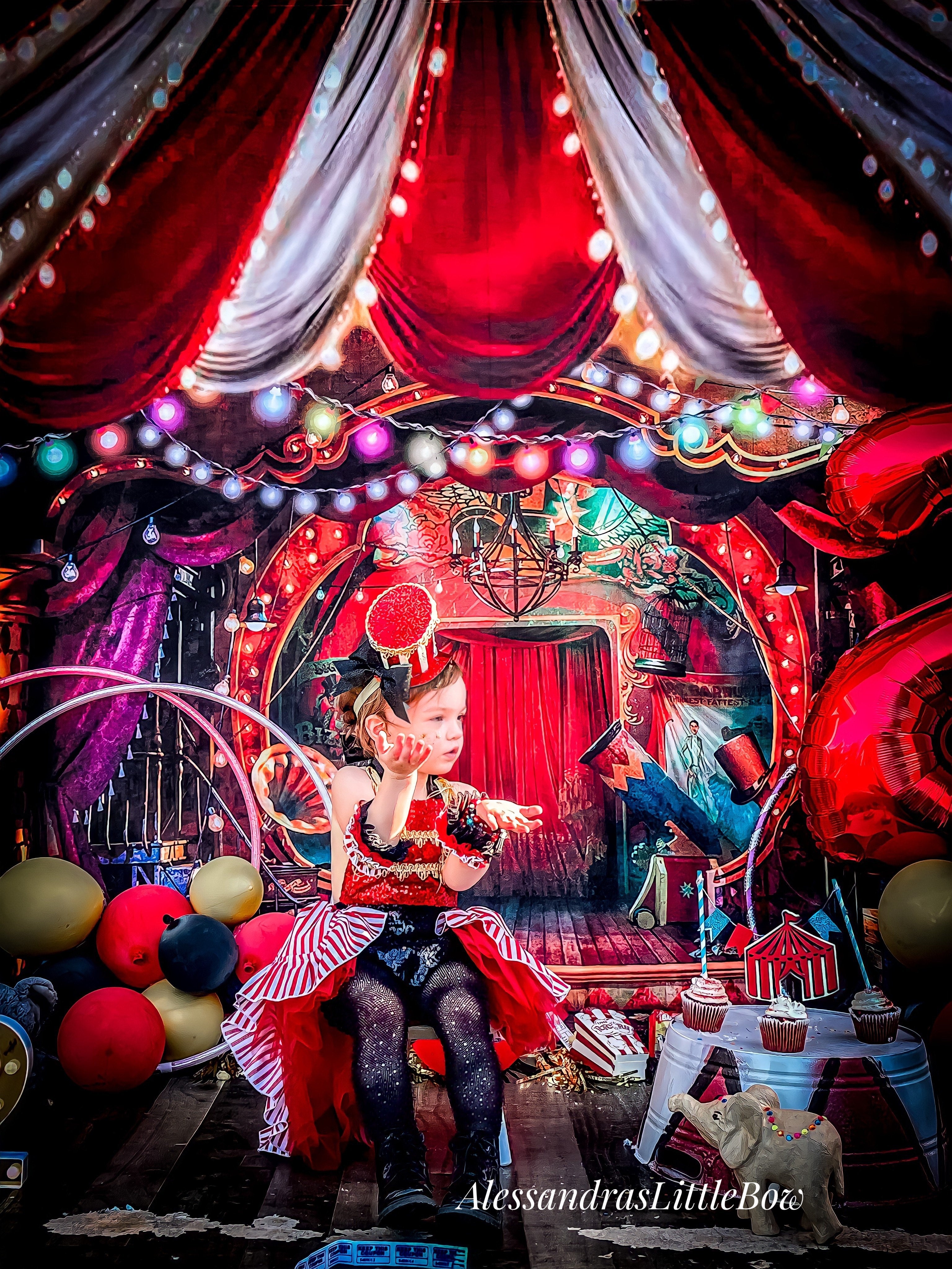 Circus Ringleader high low Romper