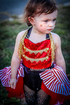 Circus Ringleader high low Romper