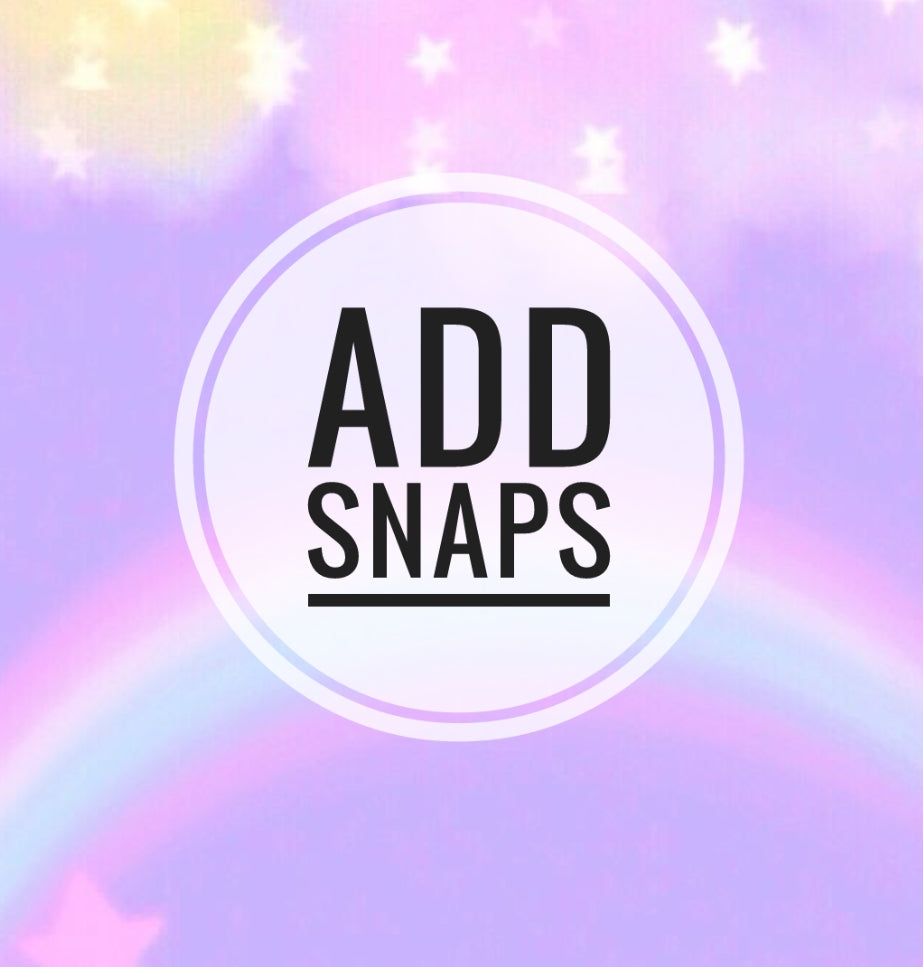 Add snaps - AlessandrasLittleBow