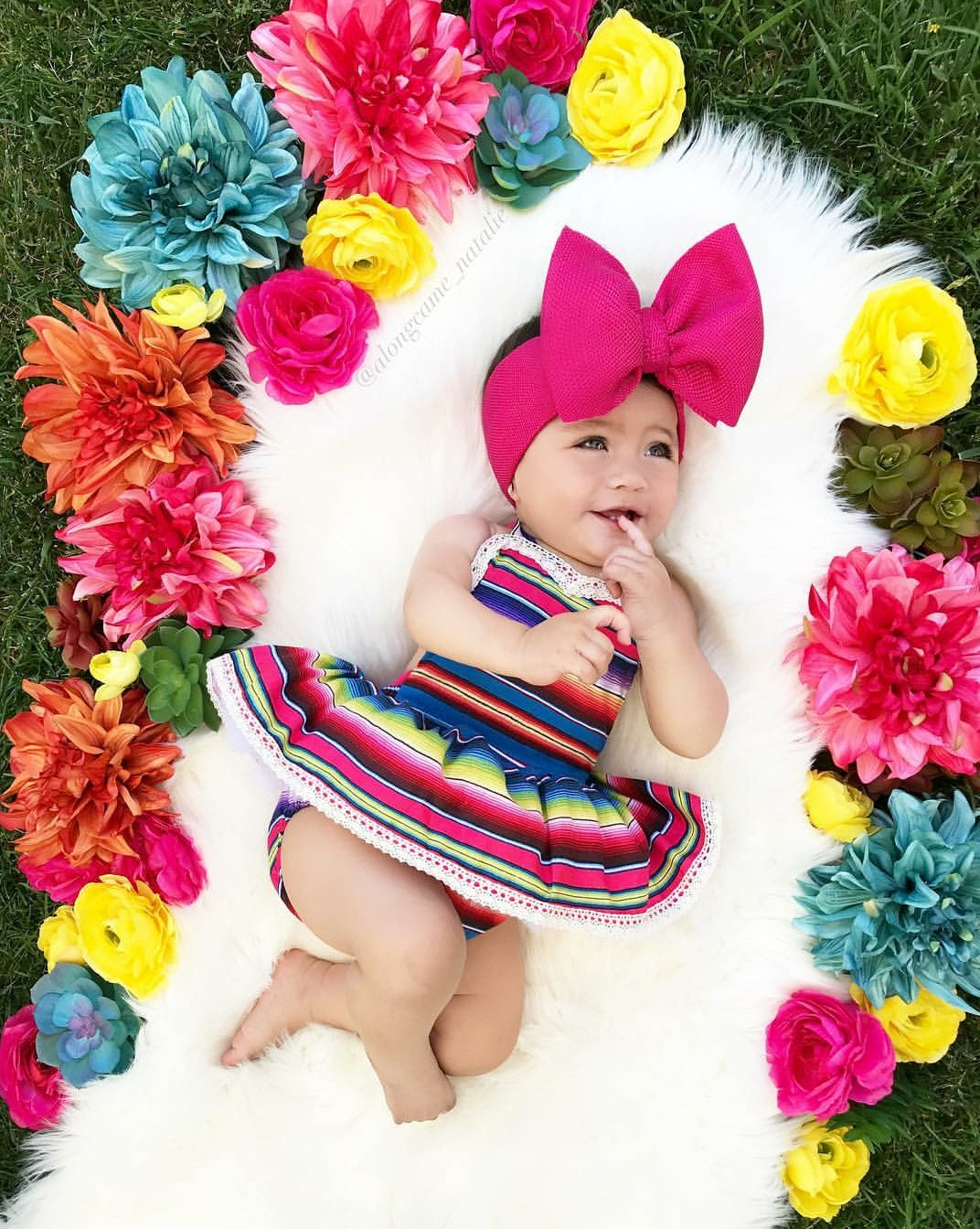 Serape Fiesta Romper - AlessandrasLittleBow