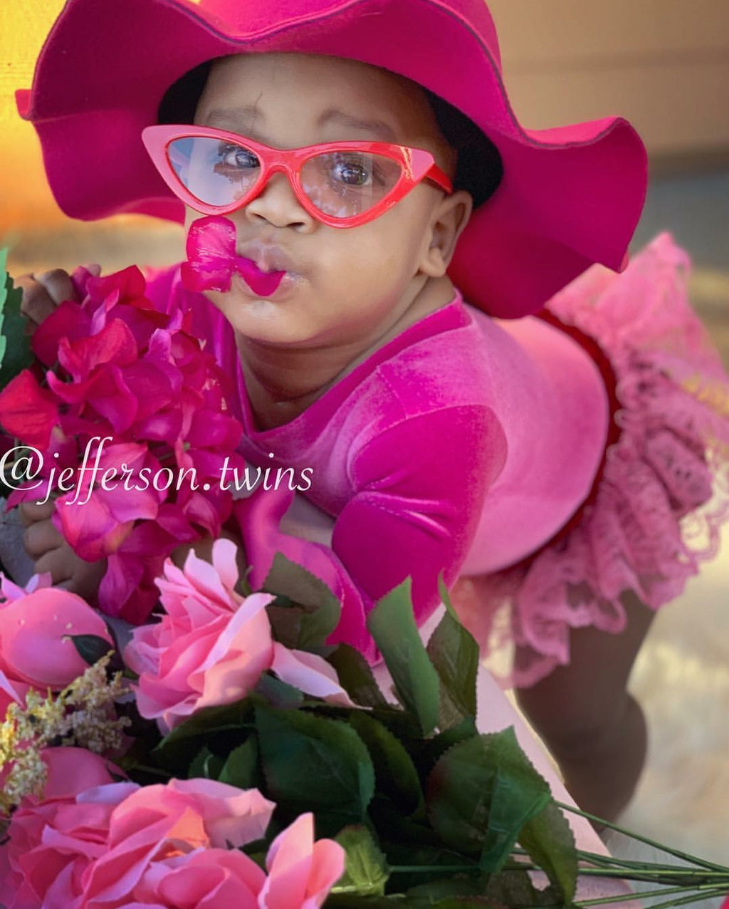 Red Velvet and Pink Lace Skirted Bloomers - AlessandrasLittleBow