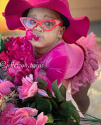 Red Velvet and Pink Lace Skirted Bloomers - AlessandrasLittleBow