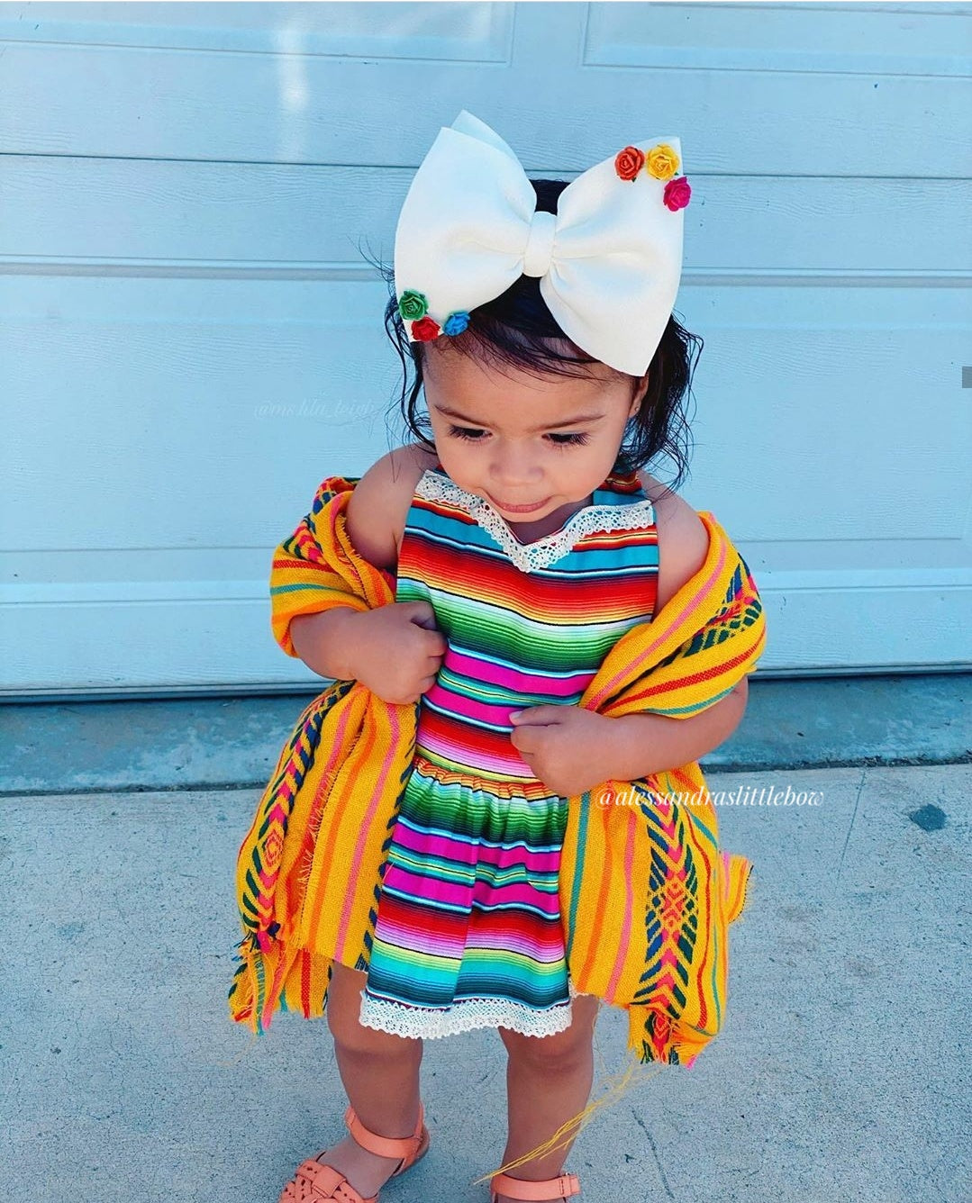 Fuschia Serape Fiesta Romper