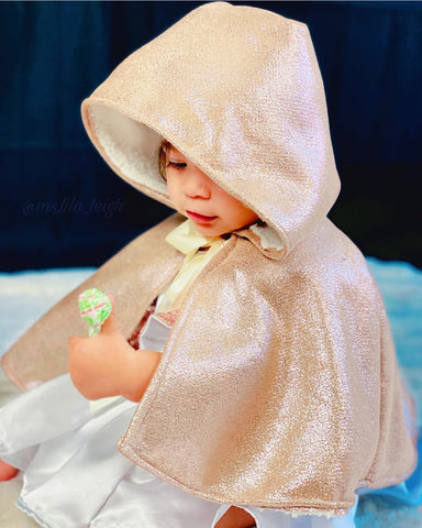 Shimmery Gold Sherpa Cape