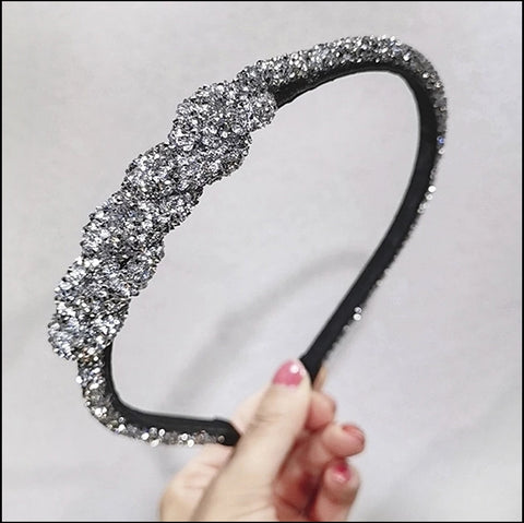 Braided knot crystal headband pre order