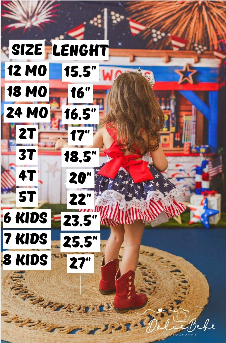 Stars and stripes VINTAGE Dress - AlessandrasLittleBow