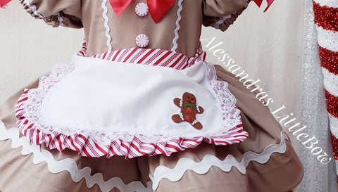 Gingerbread Apron Add on for our romper