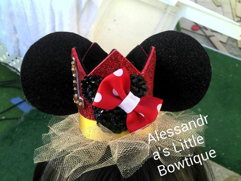 classic minnie mouse ears birthday crown - AlessandrasLittleBow